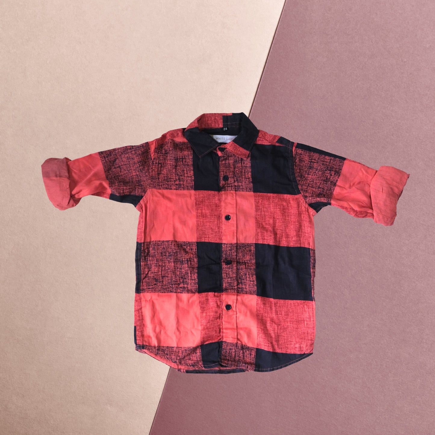 Boys' Red & Black Buffalo Check Shirt – Classic & Cozy Style