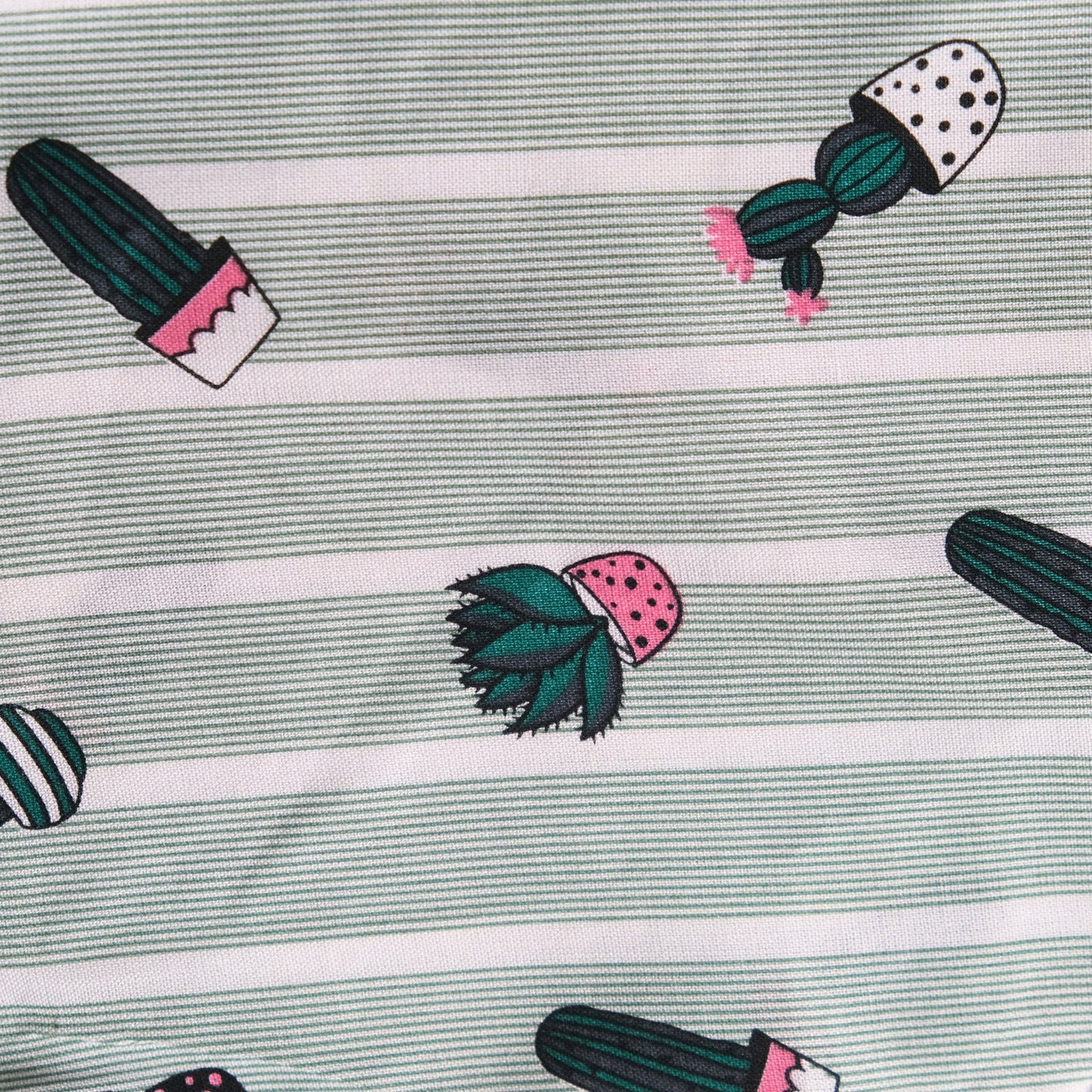 Boys' Green Striped Printed Shirt – Fun & Fresh Look