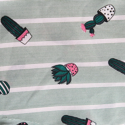 Boys' Green Striped Printed Shirt – Fun & Fresh Look
