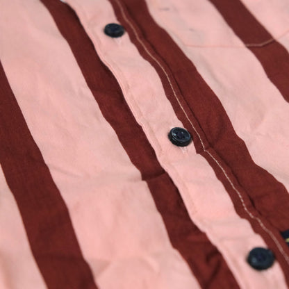 Boys' Pink & Maroon Vertical Striped Shirt – Trendy & Comfortable