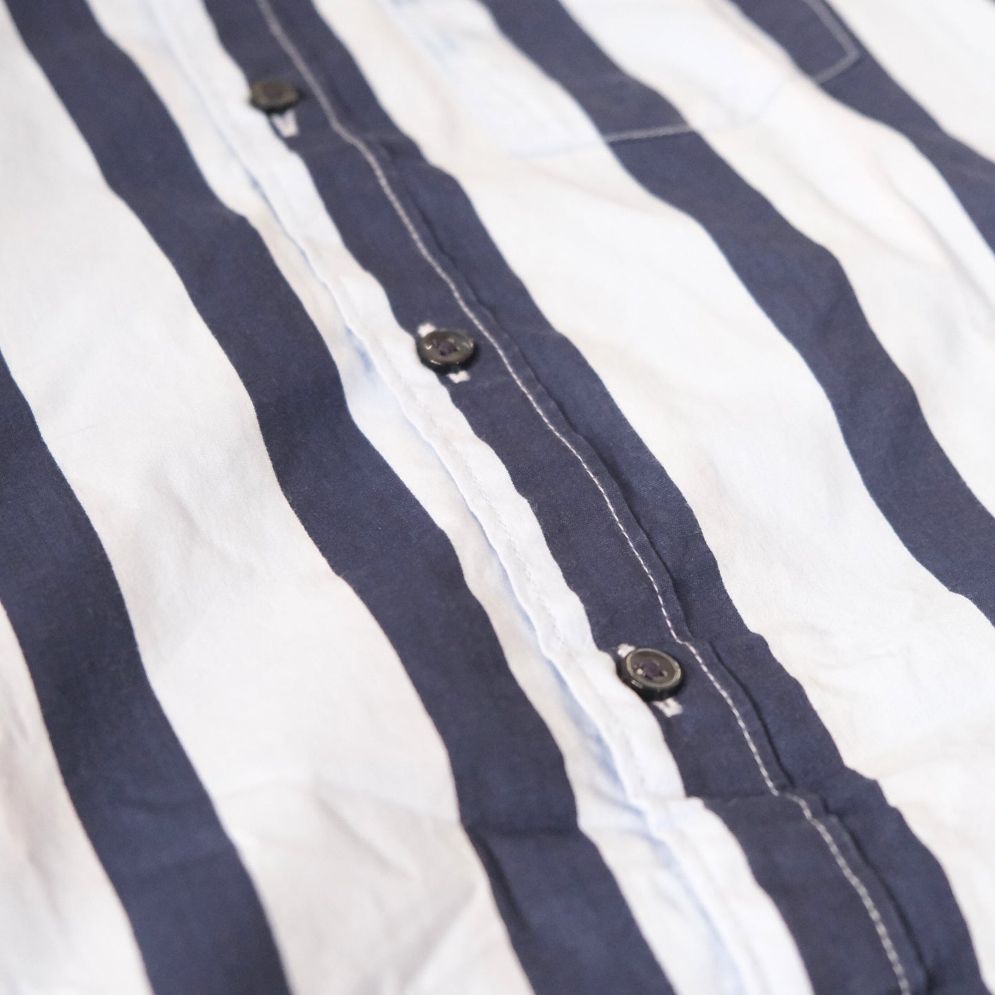 Stylish Boys' Blue Vertical Stripe Casual Shirt – Comfortable & Trendy