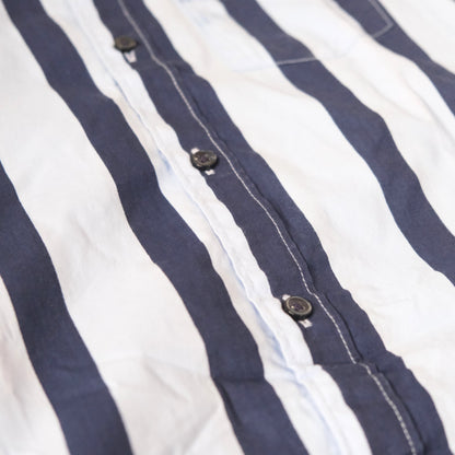 Stylish Boys' Blue Vertical Stripe Casual Shirt – Comfortable & Trendy